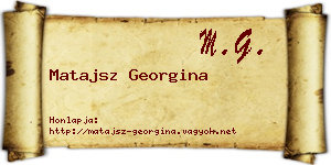 Matajsz Georgina névjegykártya